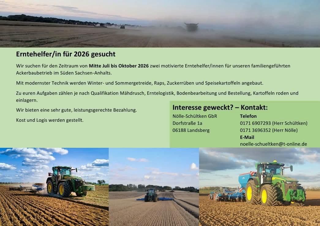 Erntehelfer/in für 2026 gesucht